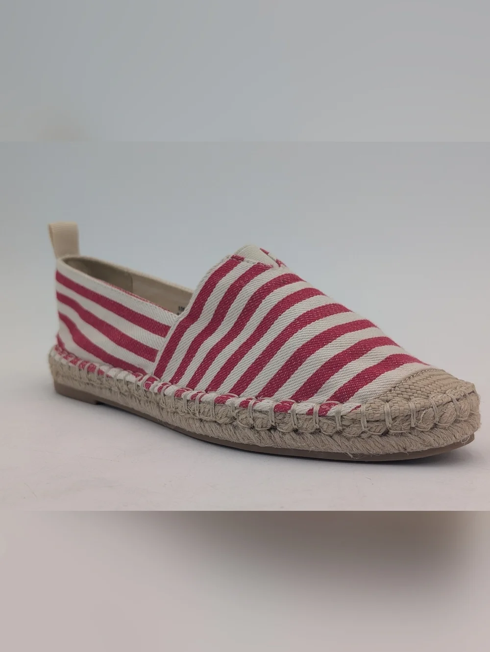 Brand-New Xappeal Maisie Sz 6M Red & White Natural Jute Espadtille With Pull-Tab